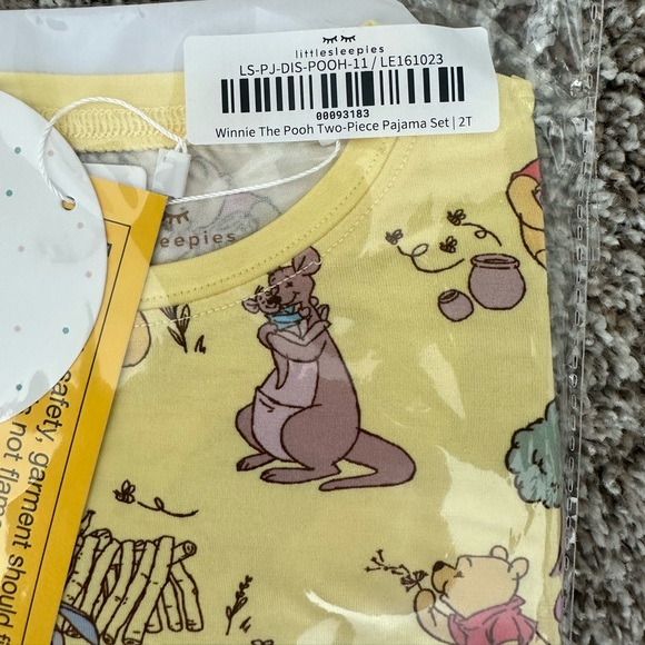NWTs Little Sleepies Winnie the Pooh Two Piece Bamboo Jammies - Picture 2 of 3